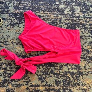 Women's One-Shoulder Red Top